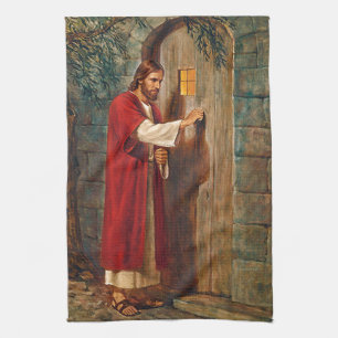 Paño De Cocina Jesús golpea en la puerta
