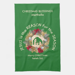 Paño De Cocina JESÚS, Navidad personalizado, ES LA RAZÓN POR LA Q