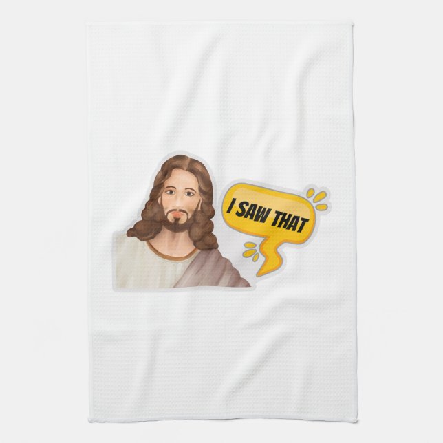 Paño De Cocina Jesús Vi Eso (Vertical)