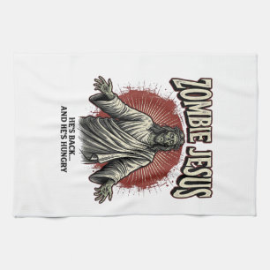 Paño De Cocina Jesús Zombie Grabado Antiguo Diseño de Camiseta Di