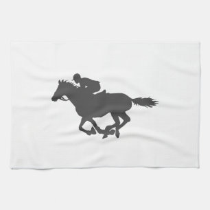 Paño De Cocina Jinete de caballo de silueta - Elija el color de f