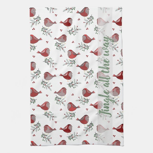 Paño De Cocina Jingle all the way - Kitchen Tea Towel (Vertical)