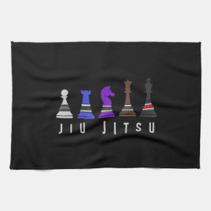 Paño De Cocina jiu jitsu    entrenando ajedrez, regalo bjj con te