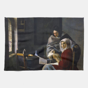 Paño De Cocina Johannes Vermeer - Chica interrumpida en su música