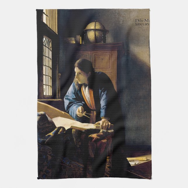 Paño De Cocina Johannes Vermeer - El geógrafo (Vertical)