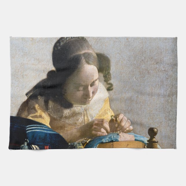 Paño De Cocina Johannes Vermeer - El Lacemaker (Horizontal)