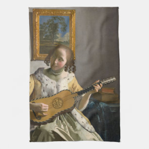 Paño De Cocina Johannes Vermeer, guitarrista
