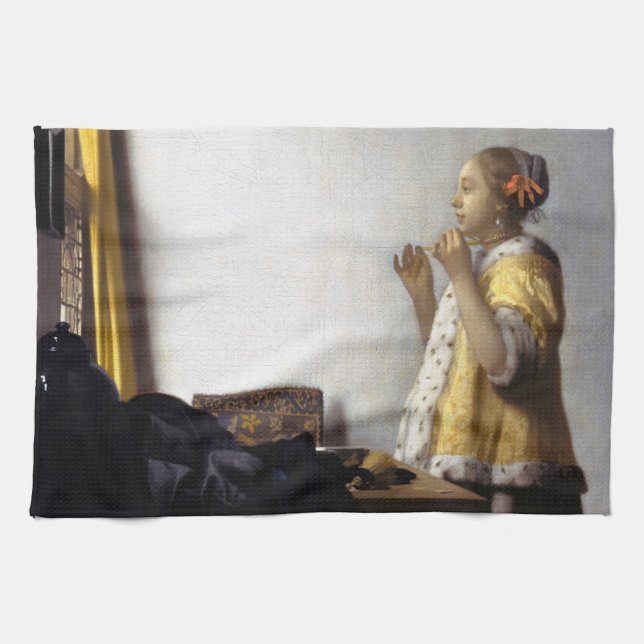 Paño De Cocina Johannes Vermeer - Joven con collar de perla (Horizontal)