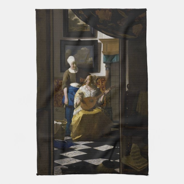 Paño De Cocina Johannes Vermeer - La carta de amor (Vertical)