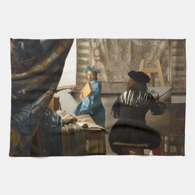 Paño De Cocina Johannes Vermeer - La historia de la pintura (Horizontal)