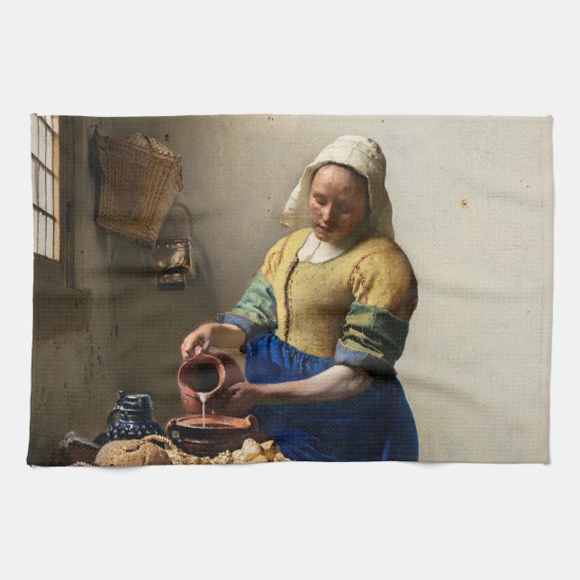 Paño De Cocina Johannes Vermeer - La Milkmaid (Horizontal)