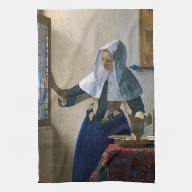 Paño De Cocina Johannes Vermeer - Mujer con lanzador de agua (Vertical)