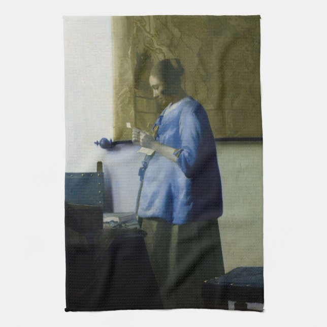 Paño De Cocina Johannes Vermeer - Mujer en azul leyendo una carta (Vertical)
