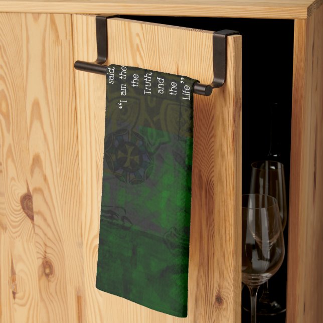 Paño De Cocina John 14:6 Biblia Verse Ruta Inspiradora (Pliegue de tercios)