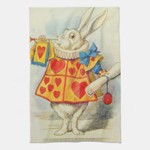 Paño De Cocina John Tenniel   El Conejo Blanco