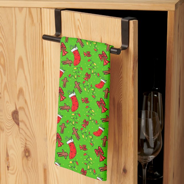 Paño De Cocina Jolly Navidades_green (Pliegue de tercios)