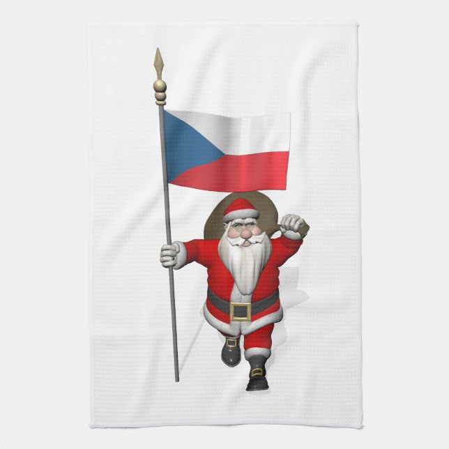 Paño De Cocina Jolly Santa Visiting República Checa (Vertical)