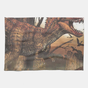 Paño De Cocina Journey Jurásico: Dinosaurio en su Hábitat Natural