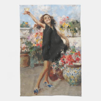 Paño De Cocina Joven celebrando la victoria (Vincenzo Irolli)