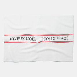 Paño De Cocina Joyeux Noël País de la franja roja