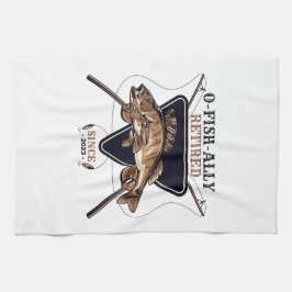 Paño De Cocina Jubilación divertida y retirada por pesca personal