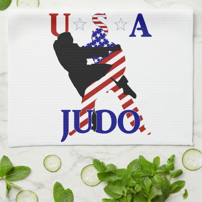 Paño De Cocina JUDO de Artes Marciales Patrióticas de Estados Uni (Doblado)