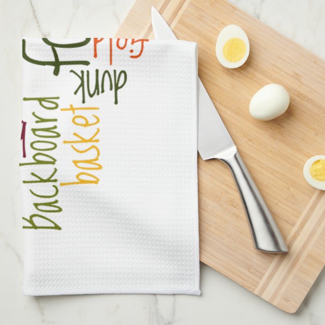 Paño De Cocina Juego de baloncesto Hermosa cita de texto increíbl (Doblado Cuarto)