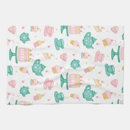 Paño De Cocina Juego de té y pasteles precoz