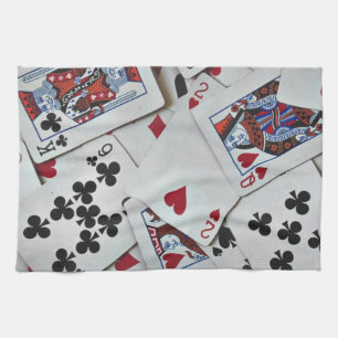 Paño De Cocina Juegos de cartas de póquer Reina Rey