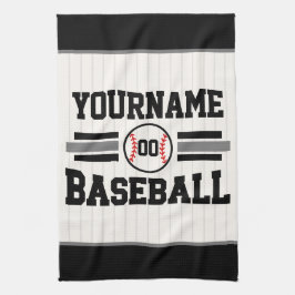 Paño De Cocina Jugador de béisbol retro personalizado NOMBRE Equi