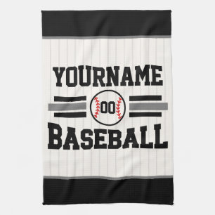 Paño De Cocina Jugador de béisbol retro personalizado NOMBRE Equi