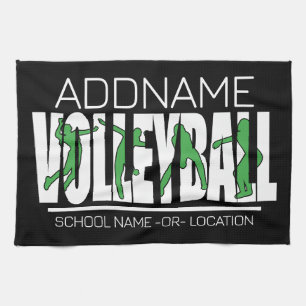 Paño De Cocina Jugador de equipo de voleibol AÑADIR NOMBRE Escuel