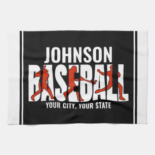 Paño De Cocina Jugador de Juego de Béisbol ADD NAME