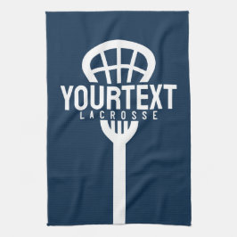 Paño De Cocina Jugador de Lacrosse TEXTO PERSONALIZADO Equipo Mal