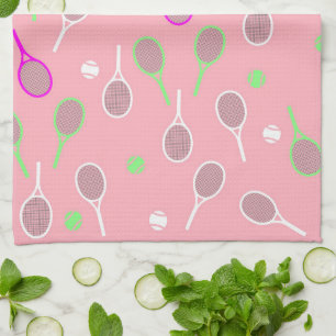 Paño De Cocina Jugador de tenis con raquetas Guay rosadas