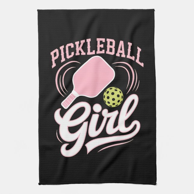 Paño De Cocina Jugadora de Pickleball Chica (Vertical)