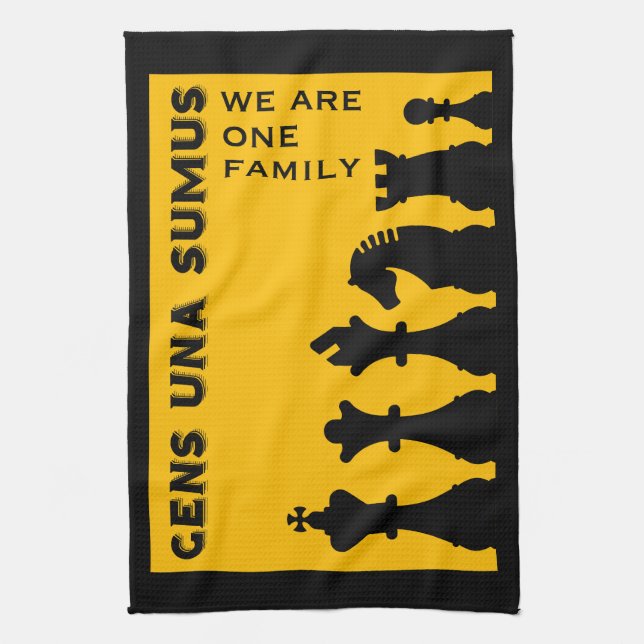 Paño De Cocina Jugadores De Ajedrez Competitivos (Vertical)