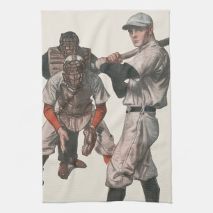 Paño De Cocina Jugadores de béisbol deportivos vintage