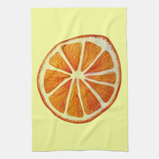 Paño De Cocina Juicoy Naranja acuarela fruta pop art (Vertical)