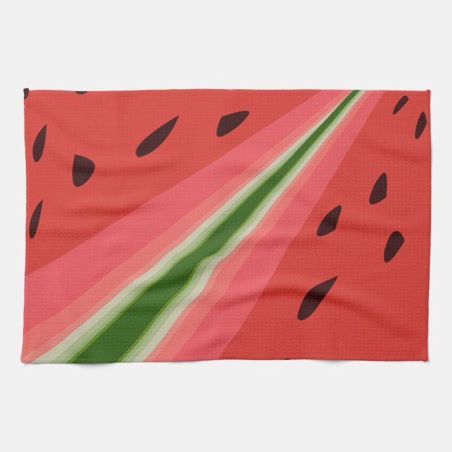 Paño De Cocina Juicy Delicioso Ripe Watermelon Con Diseño De Semi (Horizontal)