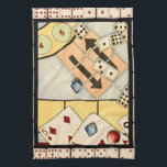 Paño De Cocina Jumble surtido de juegos de oportunidad<br><div class="desc">No hay reglas en esta variedad de juegos de azar. ¿Te gustaría jugar a las cartas? ¿Qué tal algunos dominó? ¿Tal vez quieras rodar los dados y ver qué sale? ¡Aprovecha esta pintura hoy!</div>