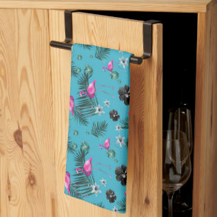 Paño De Cocina Jungla de flor tropical Flamingo 1