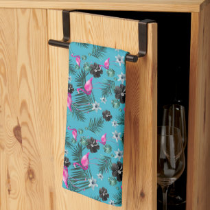 Paño De Cocina Jungla de flor tropical Flamingo 2