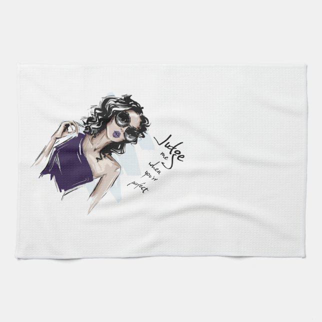 Paño De Cocina Juzgue cuando sea perfecto (Horizontal)