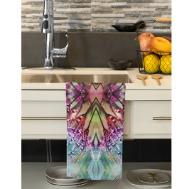 Paño De Cocina Kaleidoscope: Resumen de arte floral