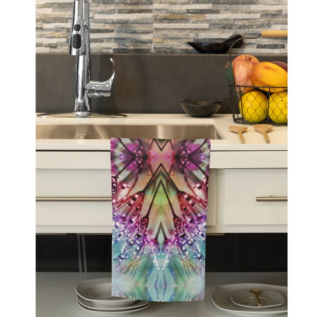 Paño De Cocina Kaleidoscope: Resumen de arte floral (Subido por el creador)