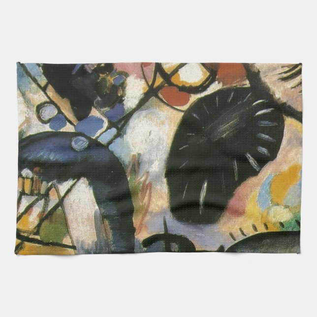 Paño De Cocina Kandinsky Black Spot Resumen de arte (Horizontal)
