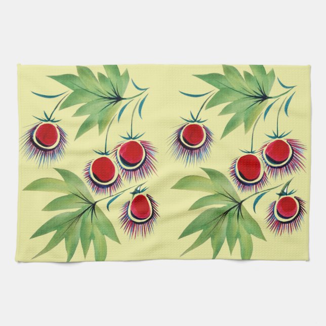 Paño De Cocina Kastanien im dekorativen Stil (Horizontal)