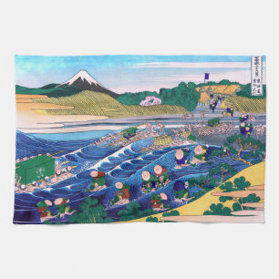 Paño De Cocina Katsushika Hokusai - Fuji de Kanaya en Tokaido