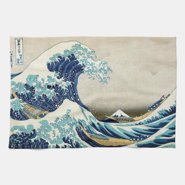 Paño De Cocina Katsushika Hokusai - La gran ola de Kanagawa (Horizontal)